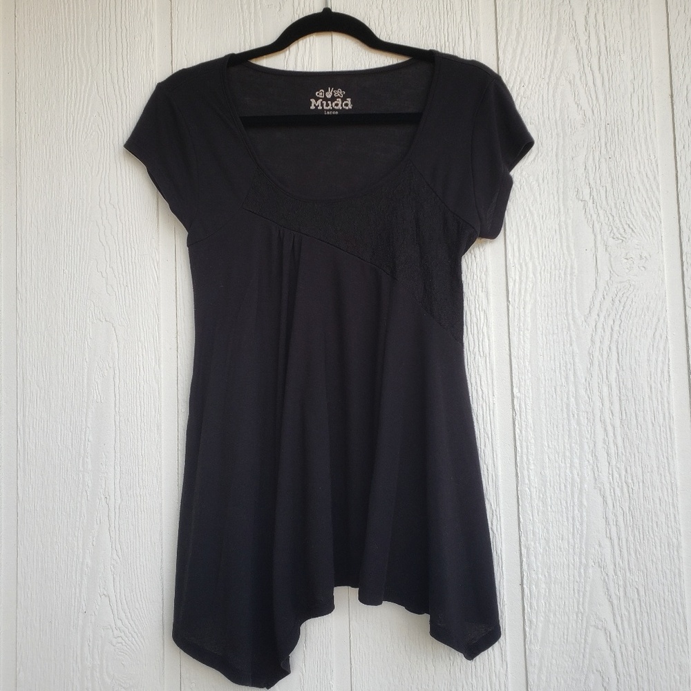 Black Dress Shirt Lace Detailing